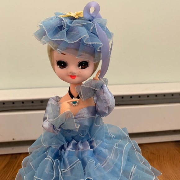 Blue dressed posable doll - Picture 3 of 5